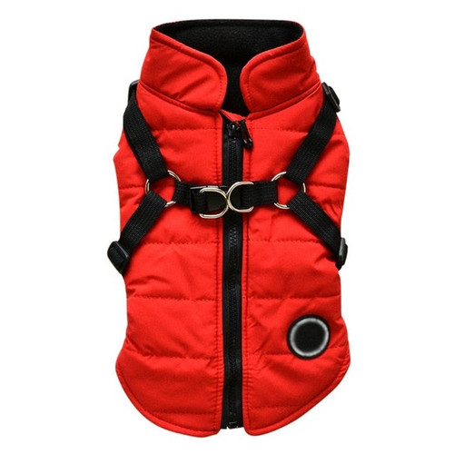 Waterproof Pet Dog Puppy Vest With Harness Jacket Chihuahua Clothing Warm Winter Dog Clothes Coat For Small Medium Large Dogs
