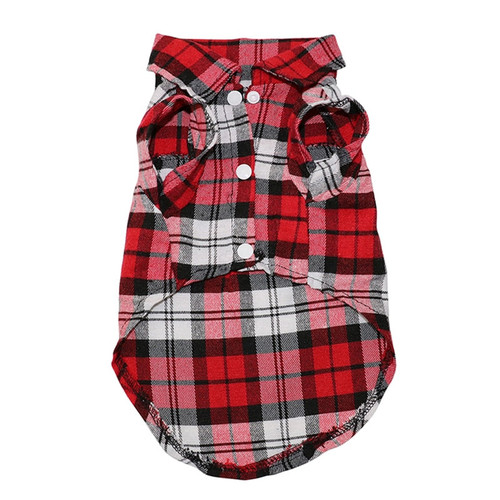 Plaid Dog Clothes Summer Dog Shirts for Small Medium Dogs Pet Clothing Yorkies Chihuahua Clothes