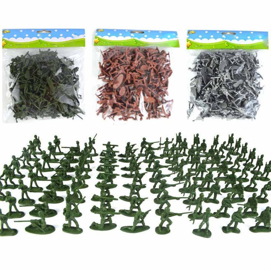 100pcs/Pack Mini Soldier Model Military Plastic Toy Soldier Army Men Figures Playset Kit Gift Model Toy For Kids Boys