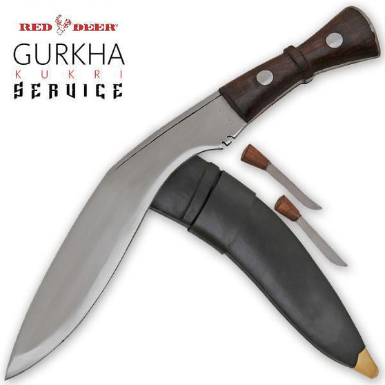 Red Deer® Gurkha Kukri Service Machete (Black)