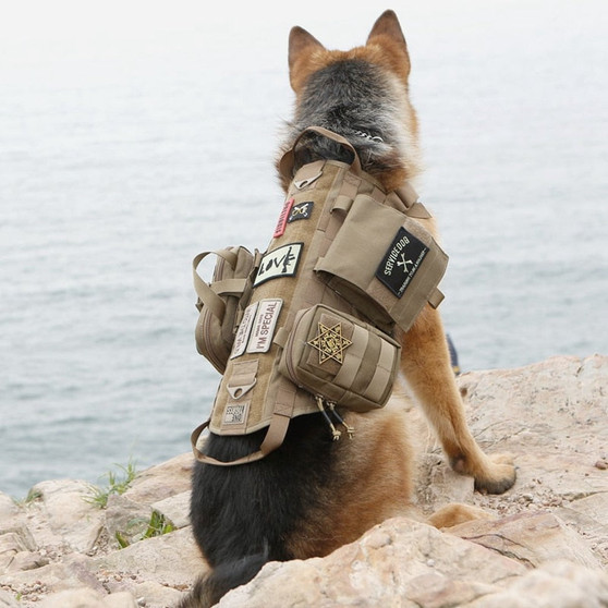 Army Tactical Dog Vests Military Dog Clothes training Load Bearing Harness SWAT Dog Training rescue Molle Vest Harness