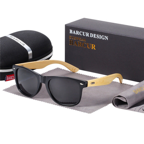 BARCUR Polarized Bamboo Sunglasses WSG09