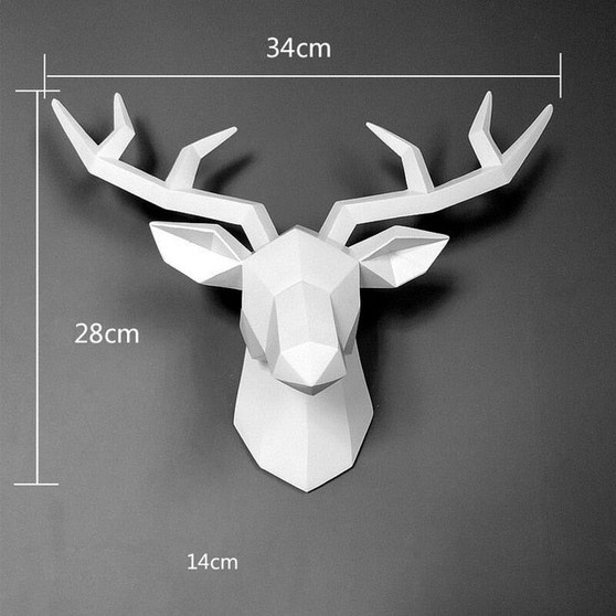 3D Deer Head Sculpture