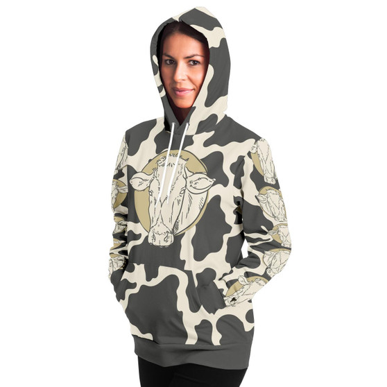 Tinted Cow Print Hoodie