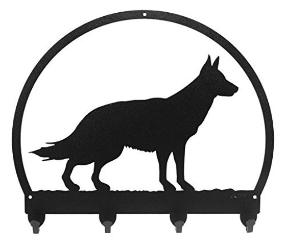 SWEN Products German Shepherd Metal Key Chain Hanger - Leash Holder