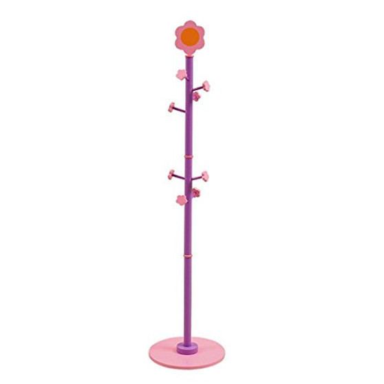 BJLWTQ Kids Children Coat Rack, 63'' Tall Entryway Hall Tree Coat Tree Stand Coat Hanger Clothes Tree for Jacket,Hat,Clothes,Purse,Scarves,Handbags,Umbrella-(8 Hooks,Purple)