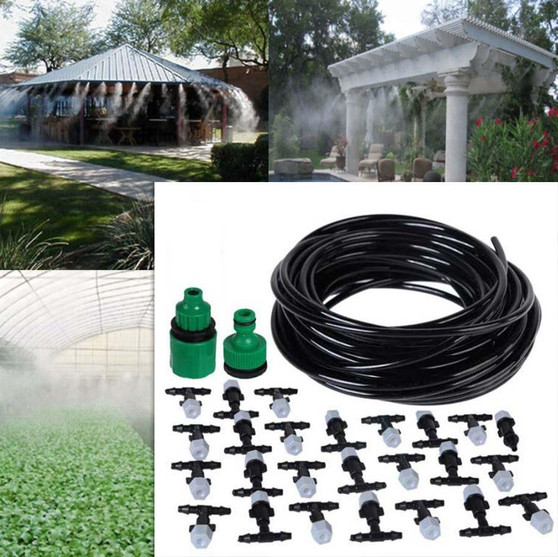 Water Misting Cooling System - Garden Patio Sprinkler Kit