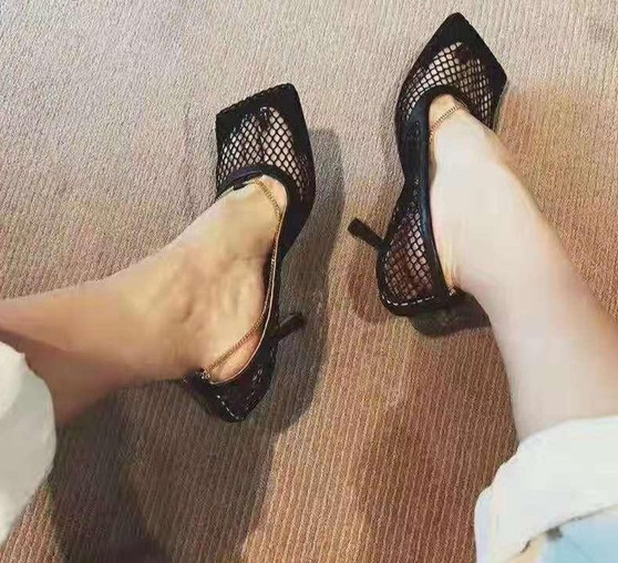 Mesh High Heel Pumps