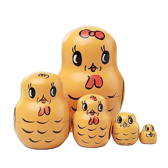 Lovely Birds Matryoshka Nesting Dolls 5 Pieces