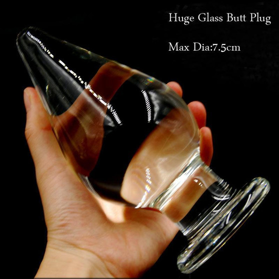 SUPER LARGE TRANSPARENT GLASS PLUG