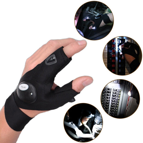 Fingerless Glove LED Flashlight