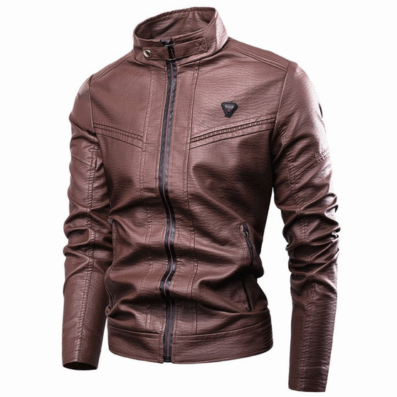 Men Fashion Motor & Biker Faux Leather Jacket