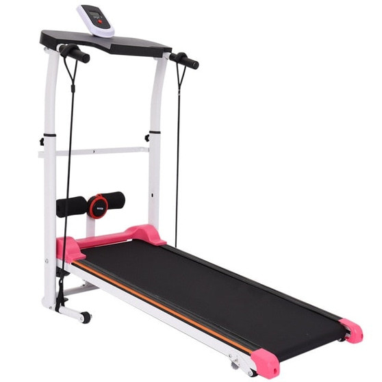 Mini Exercise Treadmill Fitness Equipment For Treadmill Bike Foldable Mini Mechanical Treadmill Running Machine For Women#HWC