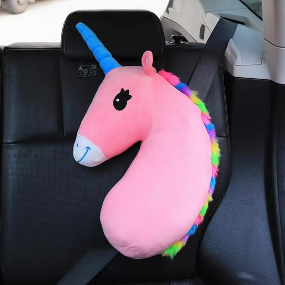 UNICORN CAR SEAT BELT & SHOULDER PILLOW