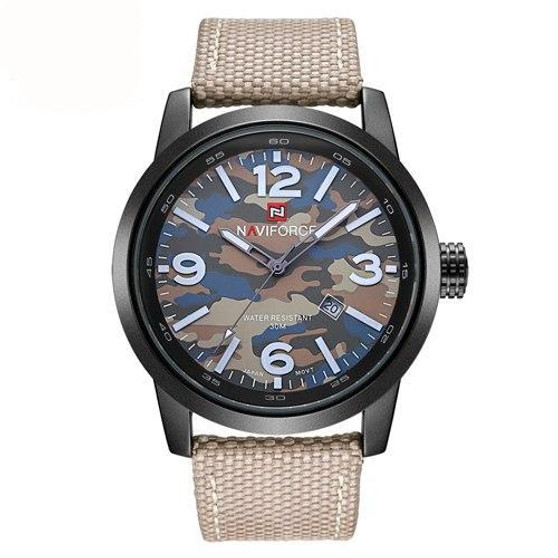 Military men wristwatch sport outdoor canvas quartz watch relogio masculino