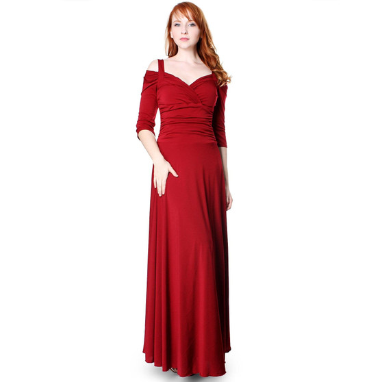 Elegant Slip-on Long Formal Evening Dress