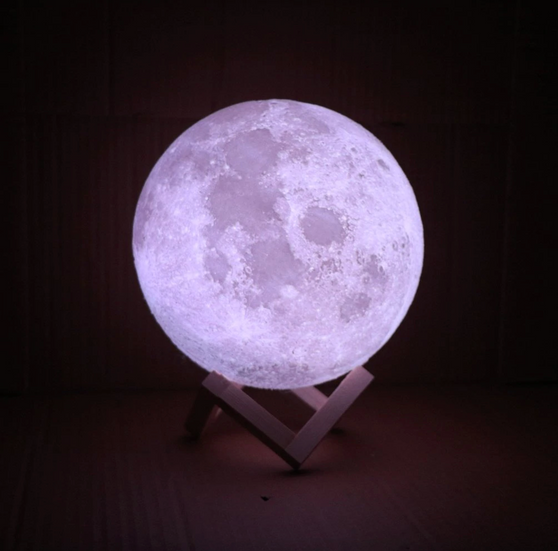 3D Printed Moon Light Table Night Lamp