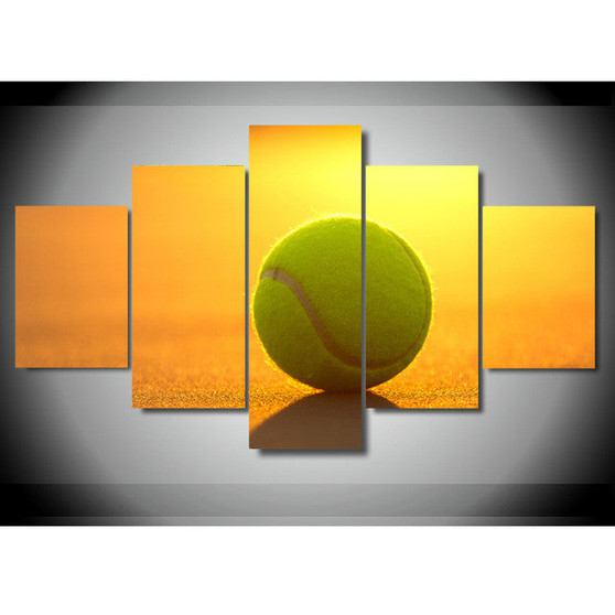 5 Panels Canvas Tennis Home Decoration