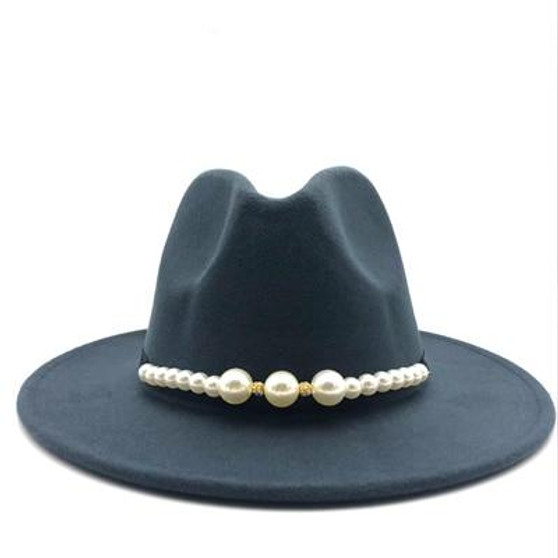 Ladies Fedora Hat Wide Brim