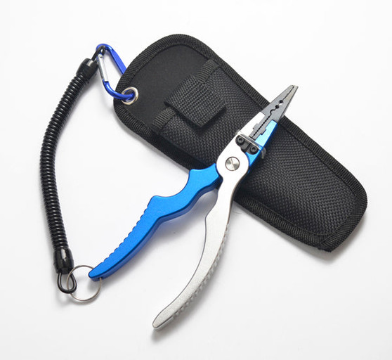 Fishing Pliers Split Ring Cutters Holder Tackle Sheath and Retractable Fishing Equipment