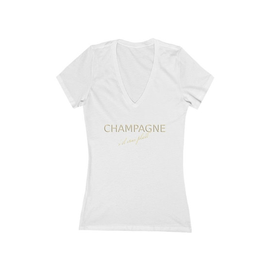 Women's Jersey Short Sleeve Deep V-Neck Tee