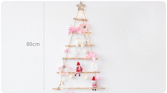 Wooden Wall Hanging Decorated Christmas Tree