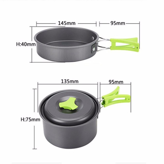 Outdoor Cooking Tools Stainless Steel Camping Cookware Set