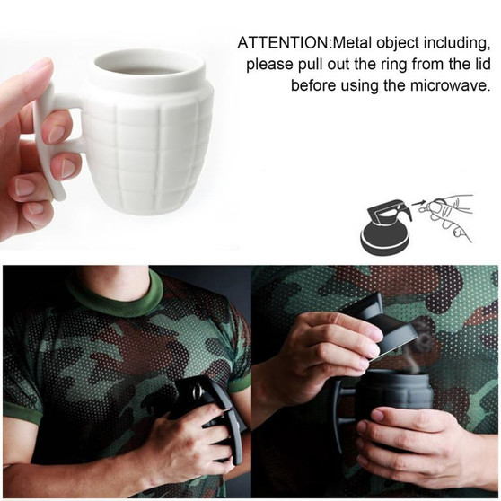 Creative Grenade Coffee Mug with Lid