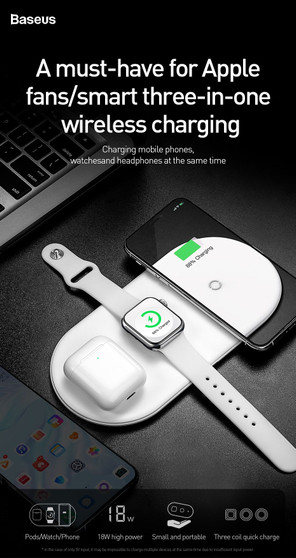 Baseus 3 in 1 Qi Wireless Charger