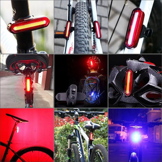 Luminous LED Flashing Bicycle Taillight- USB Rechargeable and Waterproof