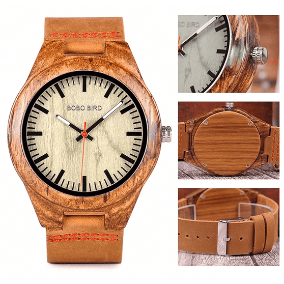 Wooden BOBO BIRD Watch Casual Fashion Men & Women Watches erkek kol saati Design Watches relogio masculino Q05