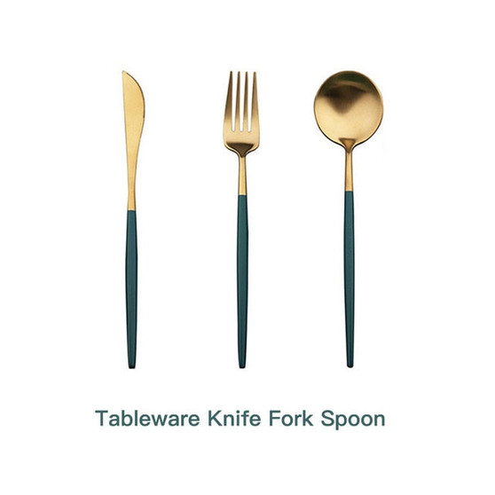 Dinnerware set cutlery silverware western dinner set fork spoon knife set tableware chopsticks gold cutlery set stainless steel