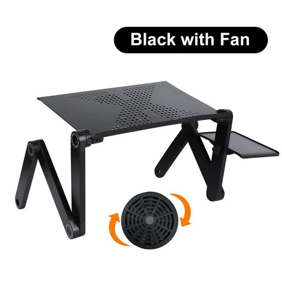 Adjustable Laptop Desk Stand Portable Aluminum Ergonomic Lapdesk For TV Bed Sofa PC Notebook Table Desk Stand With Mouse Pad