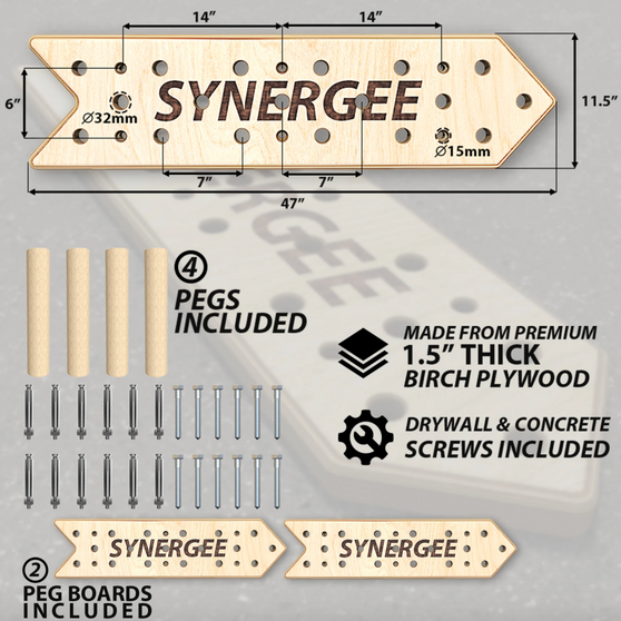 Synergee Climbing Peg Board