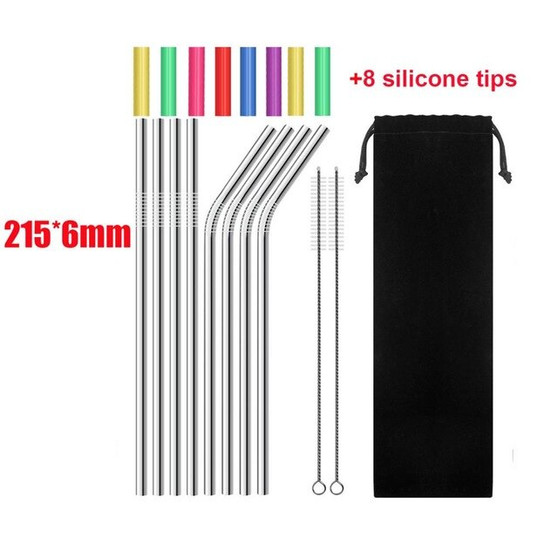 Eco-friendly Reusable, Stainless Steel Drinking Straws