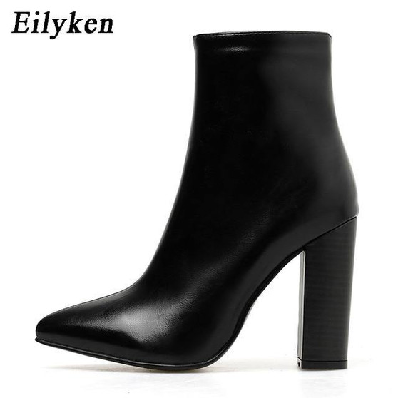 Eilyken Women's Glossy Leather Boots