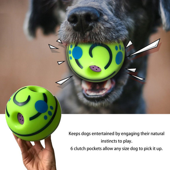 15cm Pet Dogs Cats Playing Ball Wobble Wag Giggle Ball