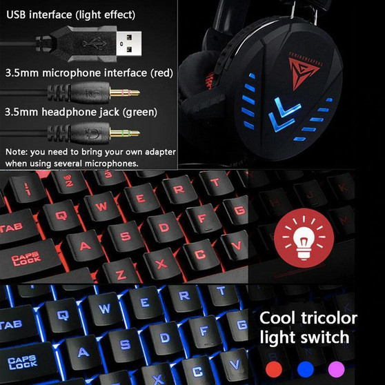 Illuminated Keyboard Gaming Set