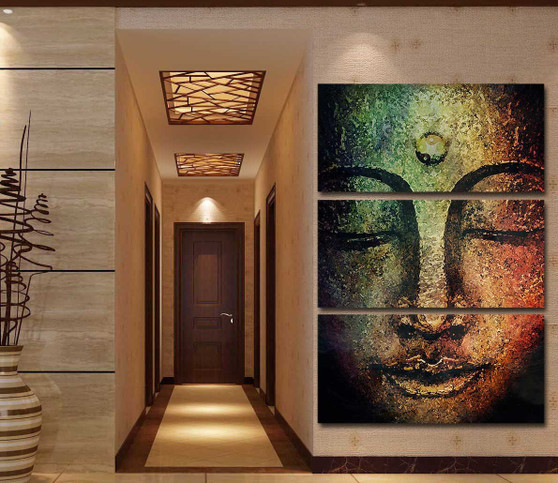 Buddha Serenity by McAshe 3-Piece Canvas Art