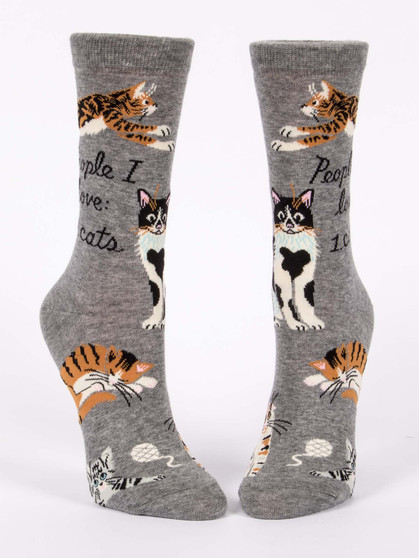 People I Love: Cats women's Crew Socks