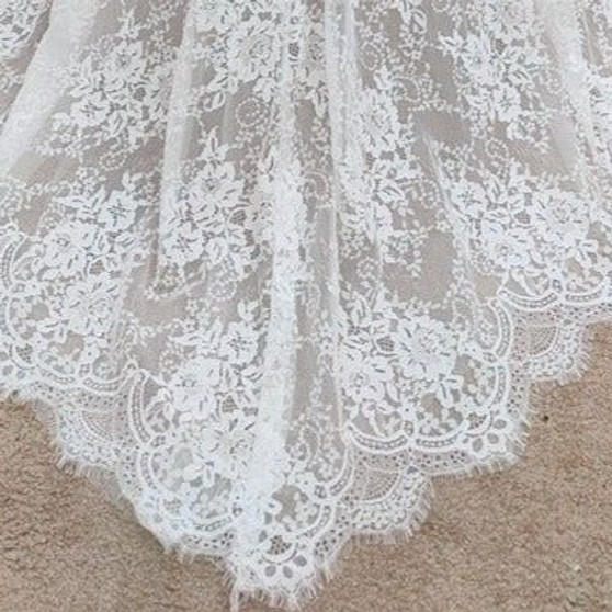 Lace V-Neck  Backless Bohemian Beach Wedding Dress Bridal Wedding Gown