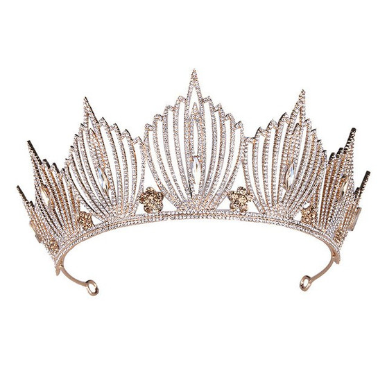 Princess Crown Wedding Bridal Baroque Crystal Crown Headband