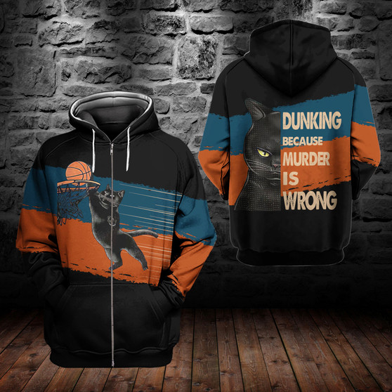 Dunking because murder is wrong 3d hoodie HA