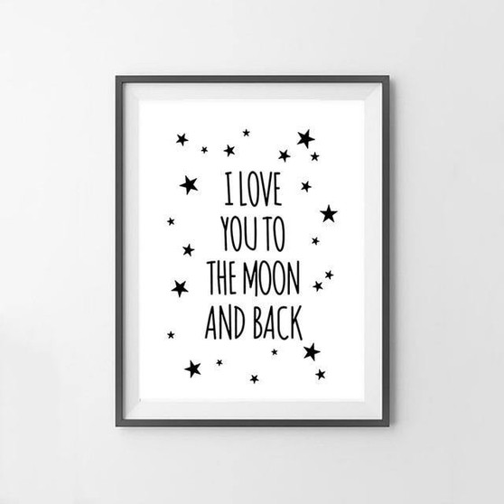 I Love You Minimalistic Wall Art