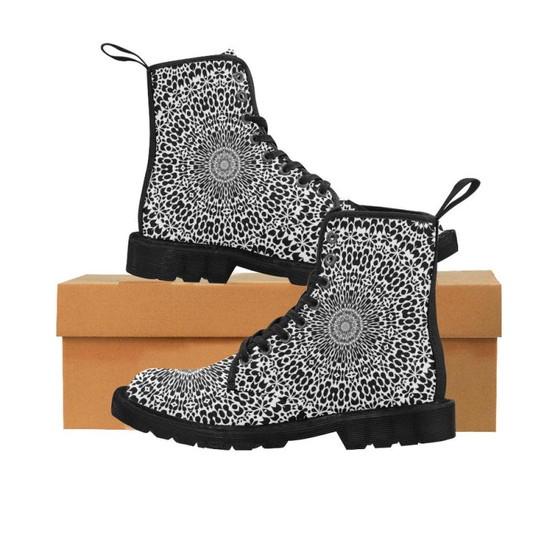 Women's Ankle Boots - Custom Designed Mandala Patterns