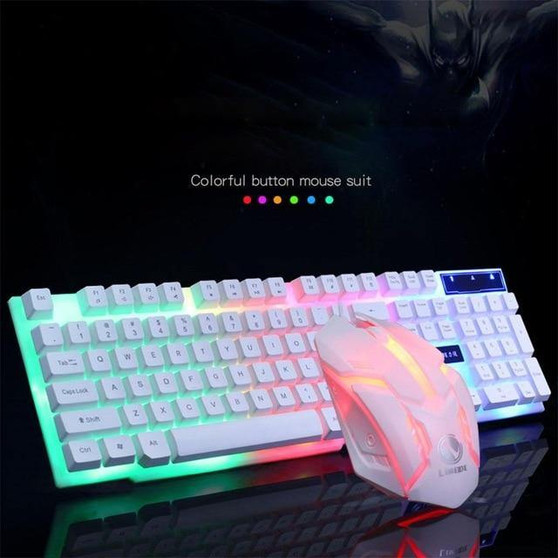 USB PC Gamer Mechanical + Mouse Backlit Keyboard Set