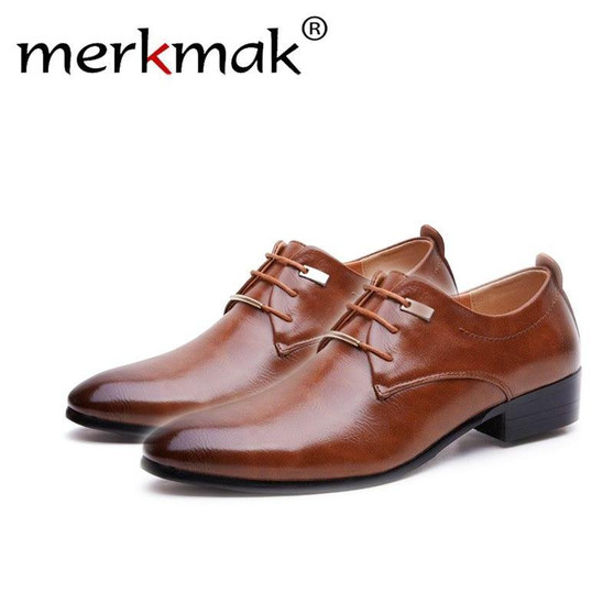 Merkmak Men's Flats Leather Dress Shoes