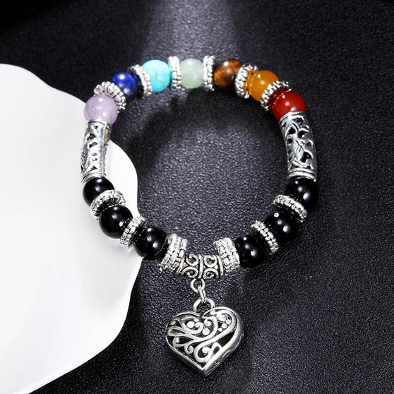 7 Chakra Reiki Healing Heart Bracelet