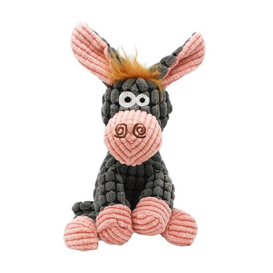 Stuffed Donkey Squeaking Dog Toys