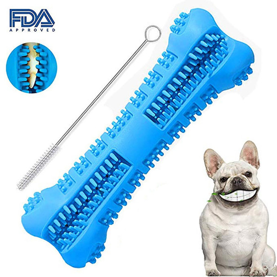 Pet Dog Toothbrush Chew Toys Nontoxic Natural Rubber Dental Care